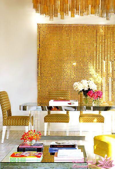 تاثیر انرژی مثبت و لوكس بودن رنگ طلایی در دکوراسیون منزل 